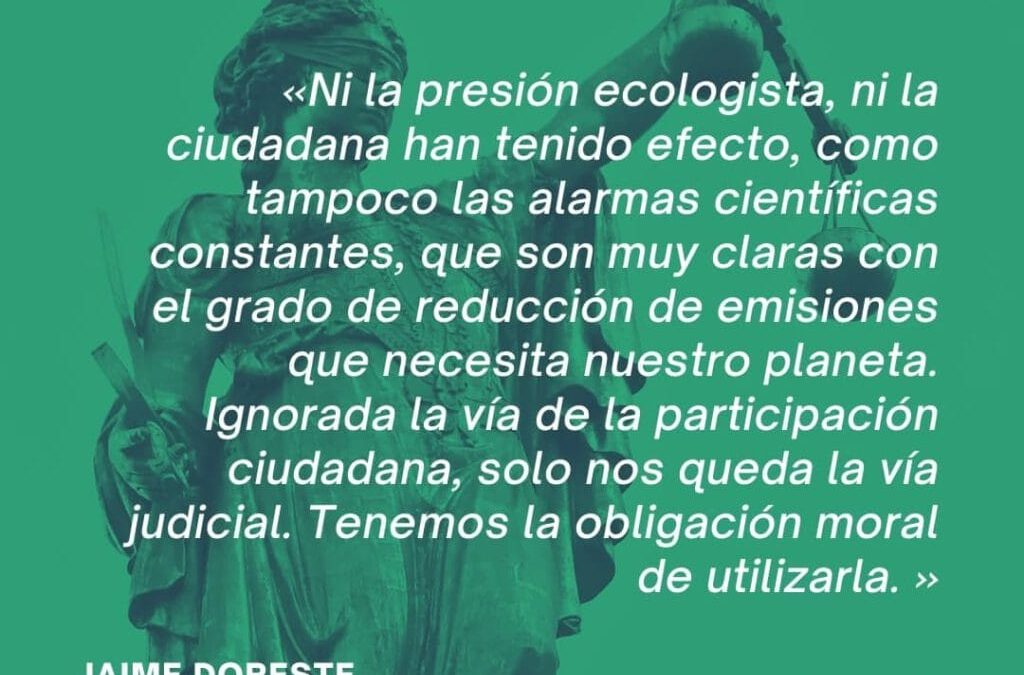 SEAE suma su apoyo al «Juicio por el Clima» y la movilización global por el clima del 24S