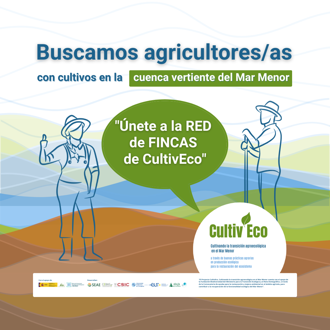 Se buscan agricultores y agricultoras con cultivos en la cuenca vertiente del Mar Menor