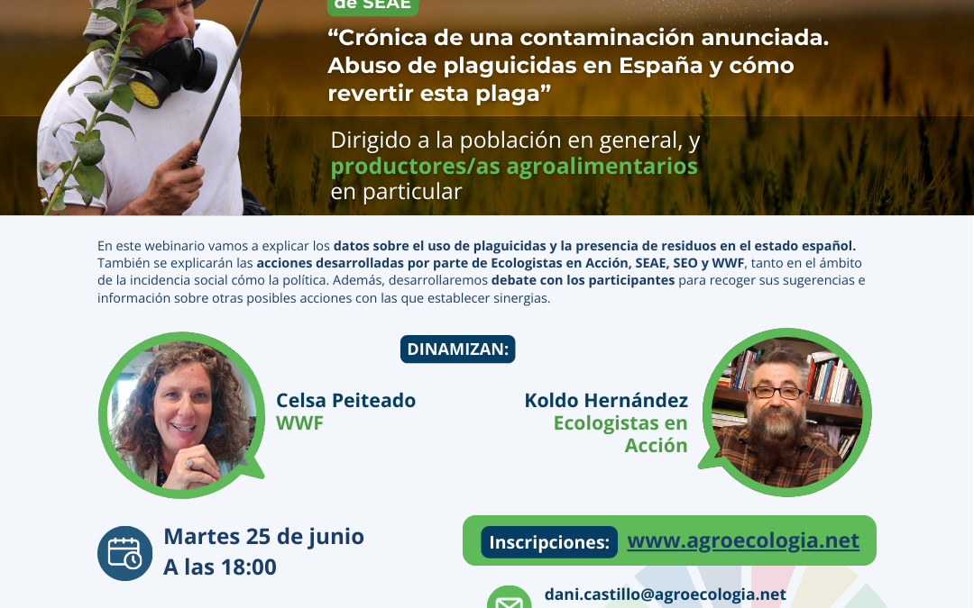 Seminarios online sobre el impacto de los agrotóxicos y la salud ambiental y humana